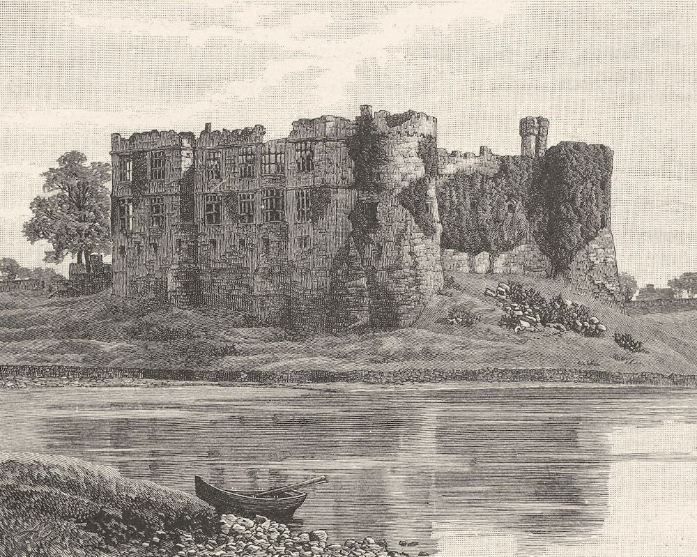 WALES. Carew castle 1901 old antique vintage print picture